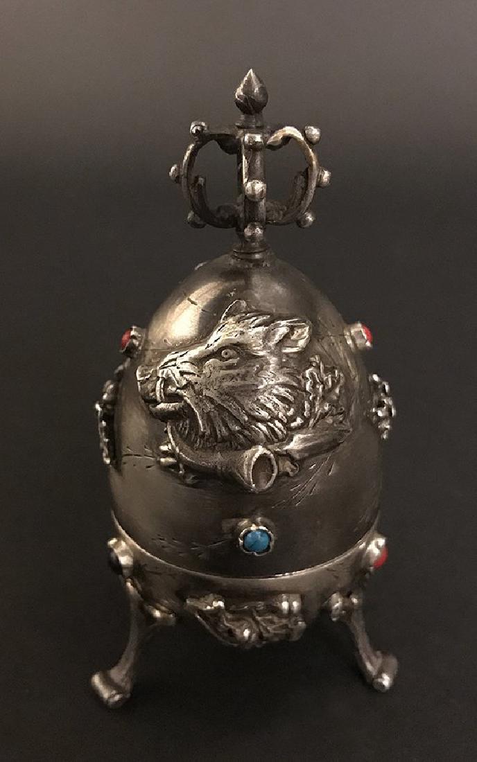 Rare 84 Russian Silver Egg Faberge Style (1 of 4)