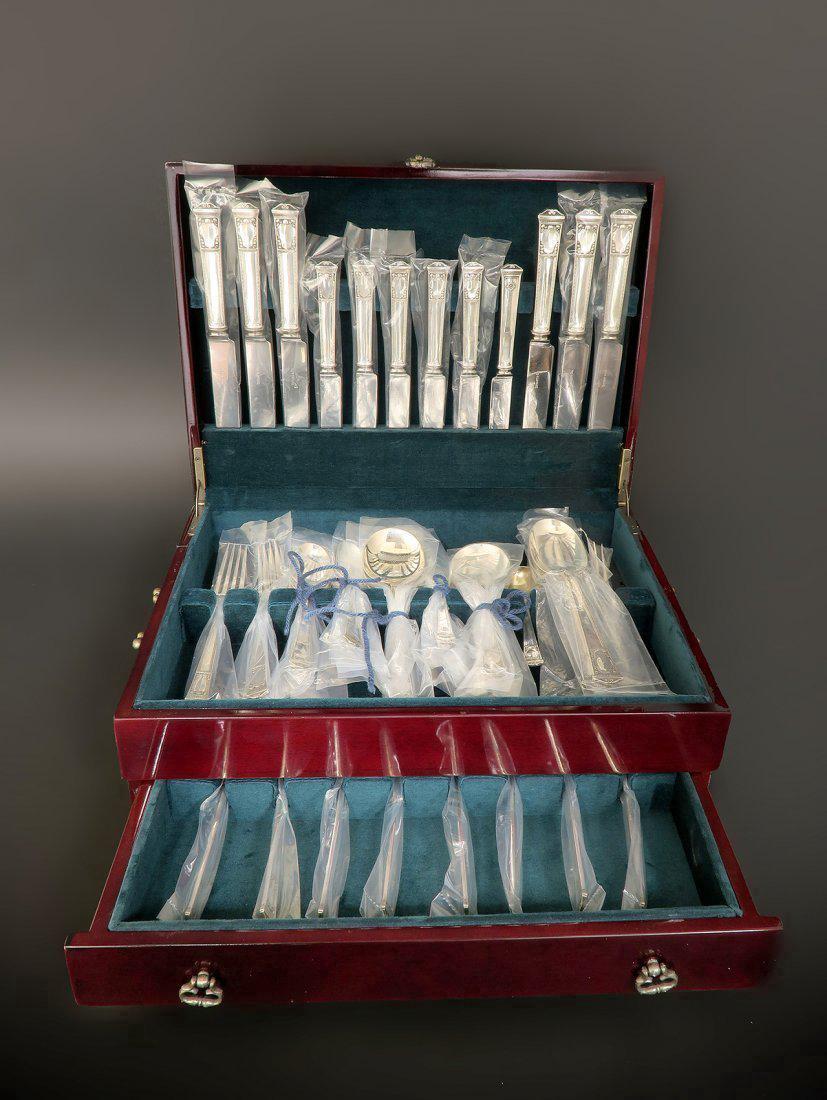 Tiffany & Co San Lorenzo Sterling Silver Flatware 53 pc (1 of 8)