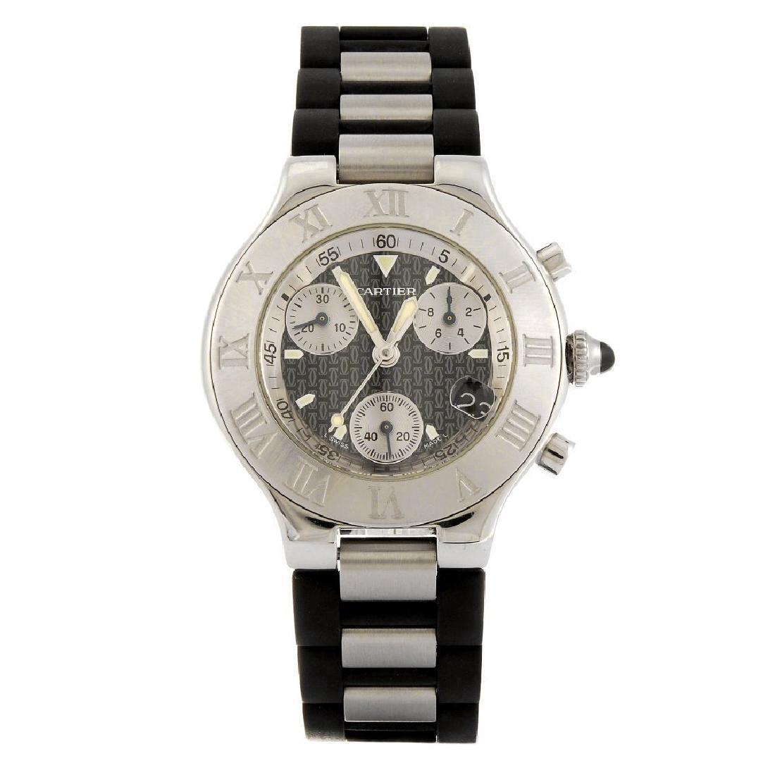 Cartier Must 21 Chronoscaph bracelet Wristwatch (1 of 3)