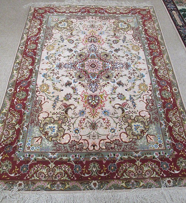 Fine Persian Silk and Wool Area Rug, hand knotted (1 of 5)