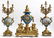 Monumental French Bronze & Sevres Porcelain Clock Set