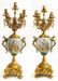 Monumental French Bronze & Sevres Porcelain Clock Set - 8