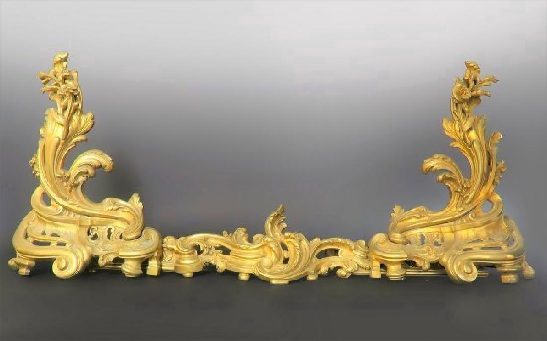 19th C. French Bronze Fireplace Chenets (1 of 5)