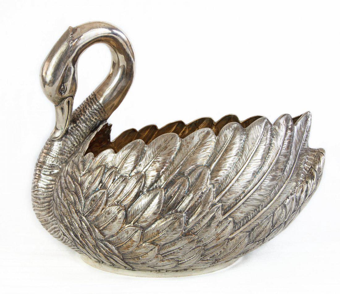 Very Large Sterling Silver Buccellati Swan (1 of 4)