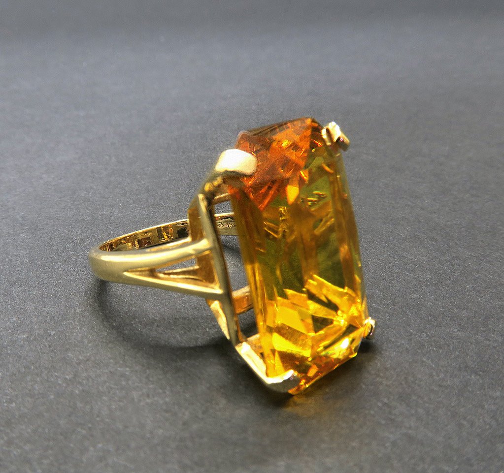 Lady's Ring 14 Karat Gold / 24 Karat Topaz (1 of 4)