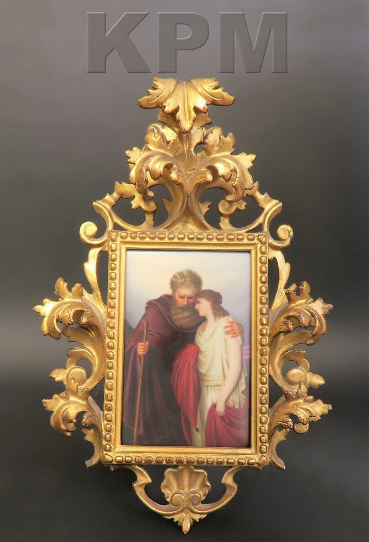 19th C. Framed Berlin KPM Porcelain Plaque (1 of 5)