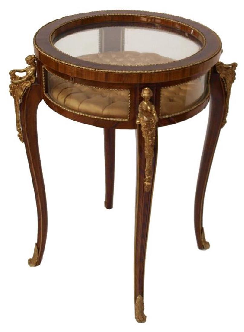Louis XV style vitrine table with gilt metal mountings (1 of 1)