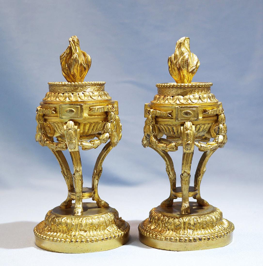 Henry Picard French Gilt Bronze Pair of Candlesticks (1 of 10)