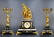 Large French Gilt Bronze Figural Clock Set - 2