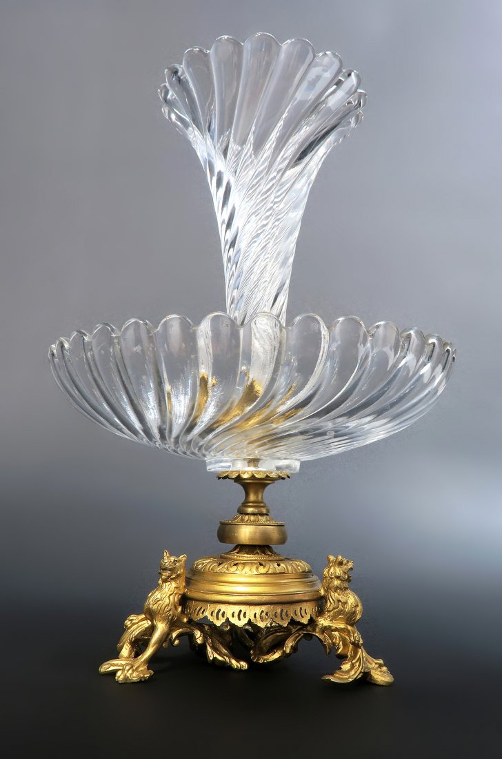 French Bronze & Baccarat Crystal Centerpiece (1 of 3)
