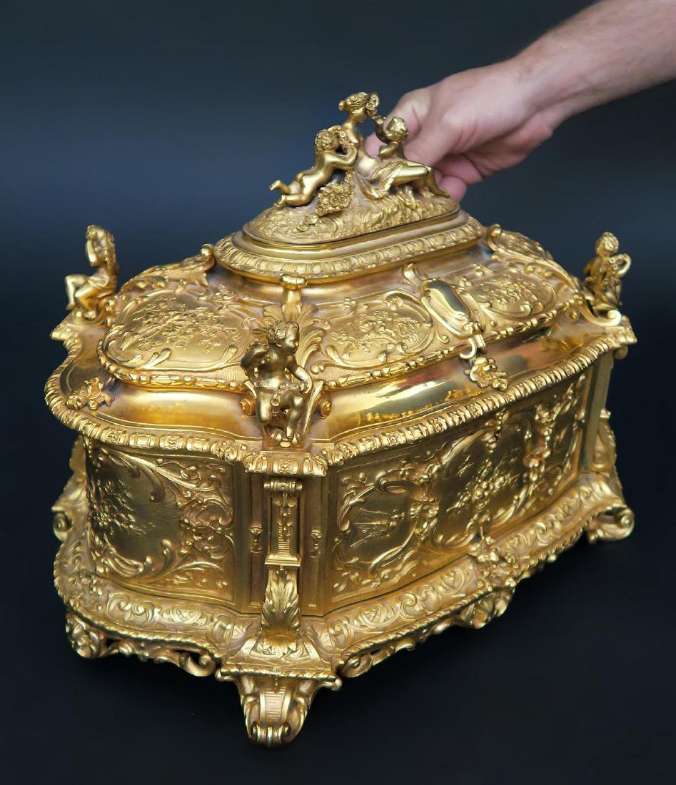 Very Large 19th C. French Bronze Jewelry Box Oct 19, 2017 Royal