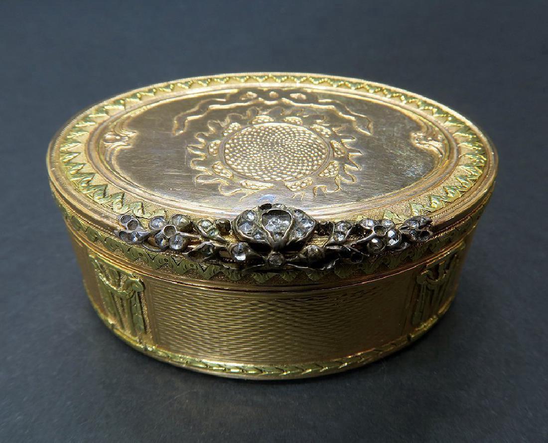 18th C. 18kt Gold & Diamonds Snuff Box, Geneva (1 of 8)