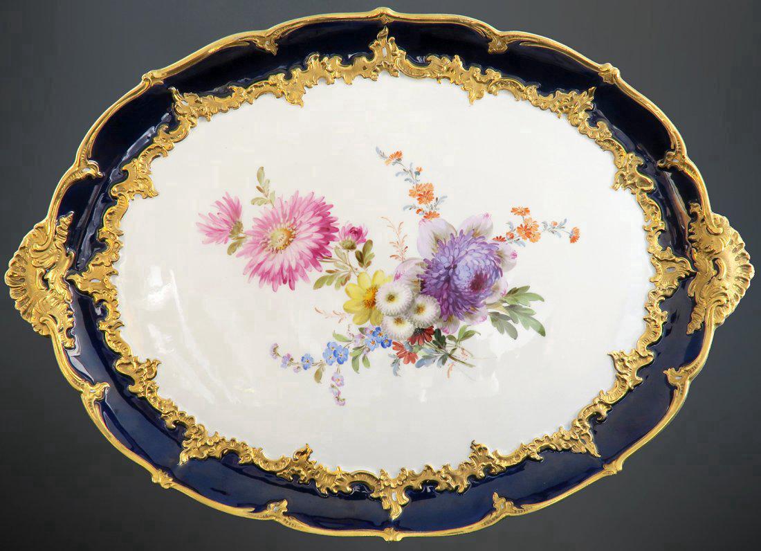 19th Hand Painted Meissen Porcelain Tray (1 of 6)