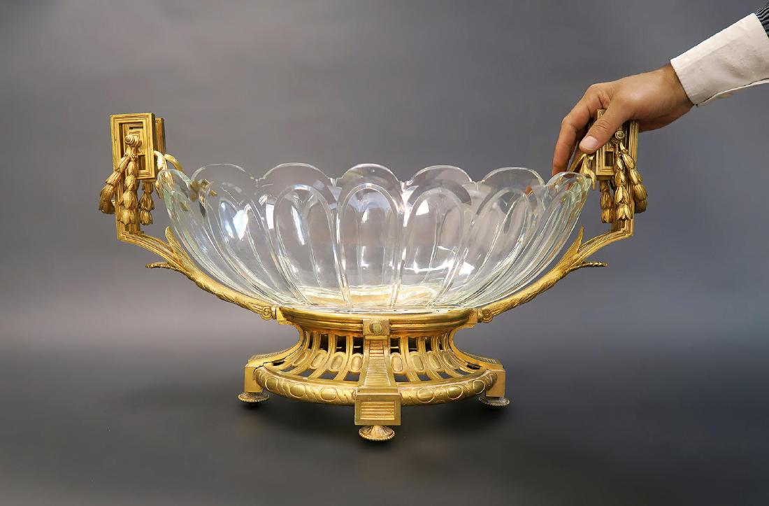 Large 19th C. Baccarat Bronze & Crystal Centerpiece (1 of 5)