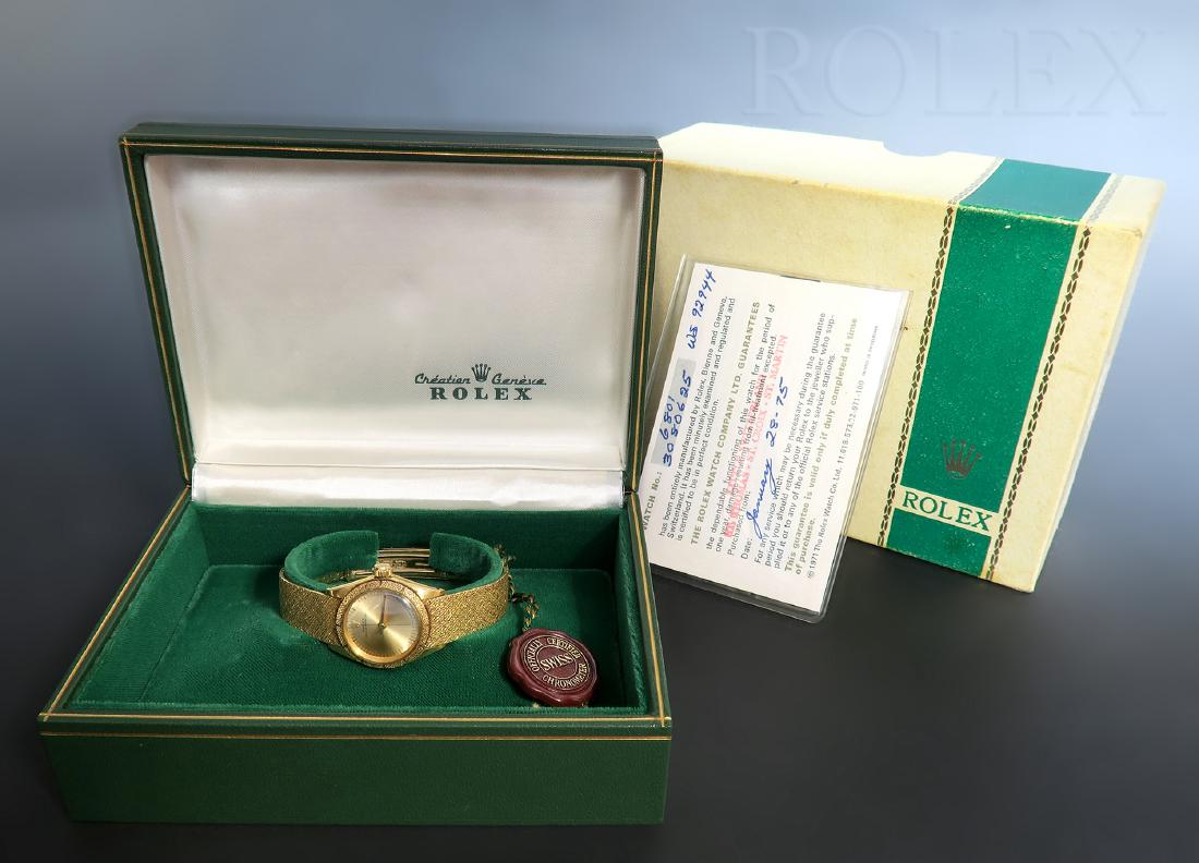 18K Gold Oyster Perpetual Rolex Ladies Wrist Watch (1 of 9)