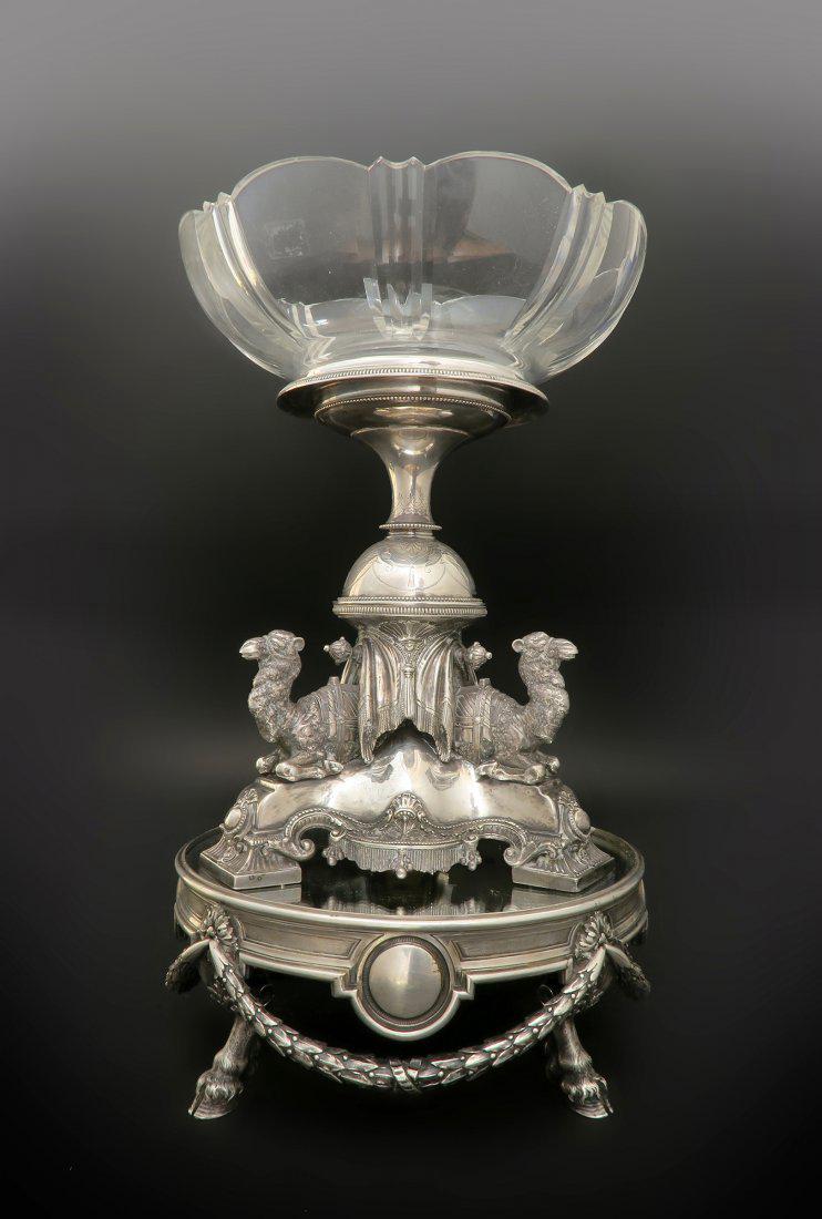 19th C. Centerpiece Baccarat Crystal & Plateau (1 of 4)