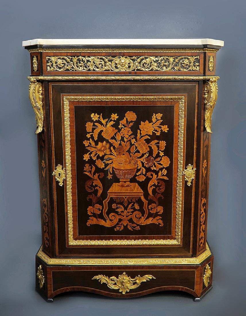 Fine French Figural Bronze & Marquetry Commode (1 of 1)