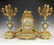 19 C. French Garniture Gilt Bronze Clock Set