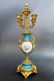 19th C. Sevres Jeweled Turquoise Clock Set - 10