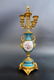 19th C. Sevres Jeweled Turquoise Clock Set - 9