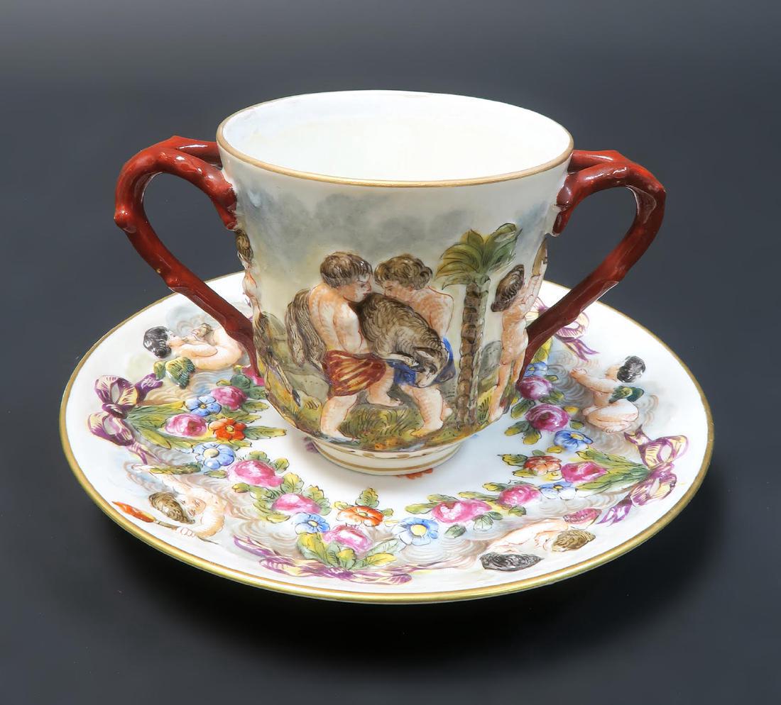 GERMANY CARL THIEME (POTSCHAPPEL) CUP AND SAUCER (1 of 8)