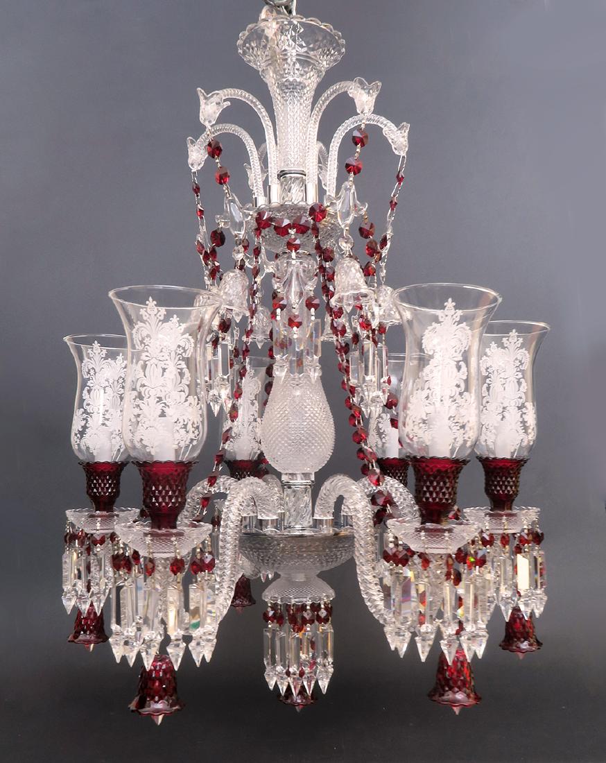 Stunning 6 Light Chandelier probably Baccarat Zenith (1 of 4)