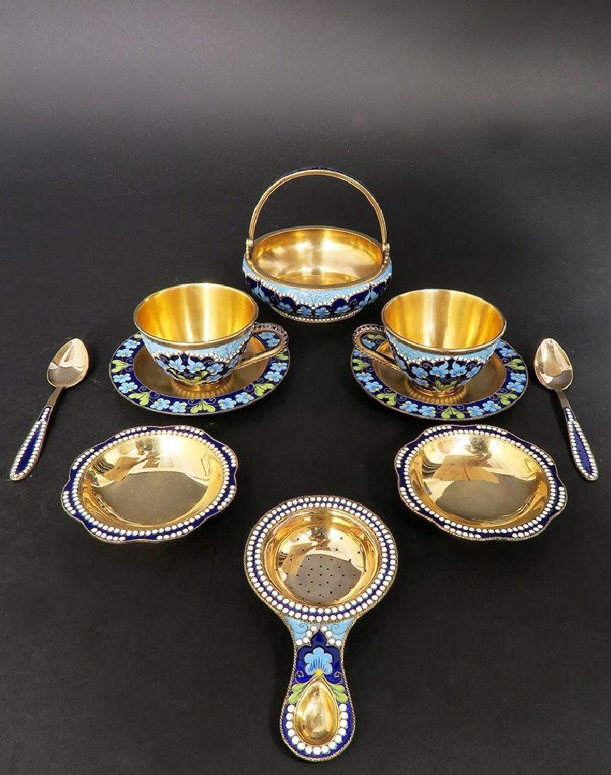 Magnificent Russian Silver gilt & Enamel Tea Set Jan 01, 2018 Royal