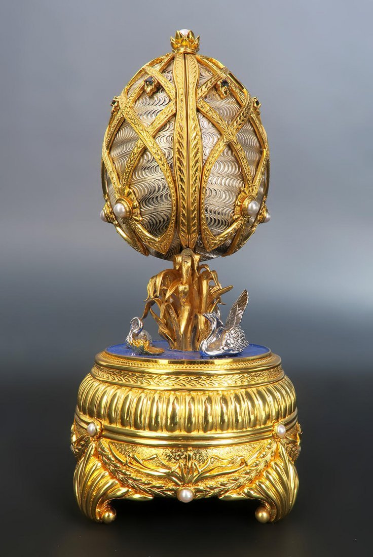 Faberge Swan Lake Imperial Jeweled Musical Egg (1 of 10)