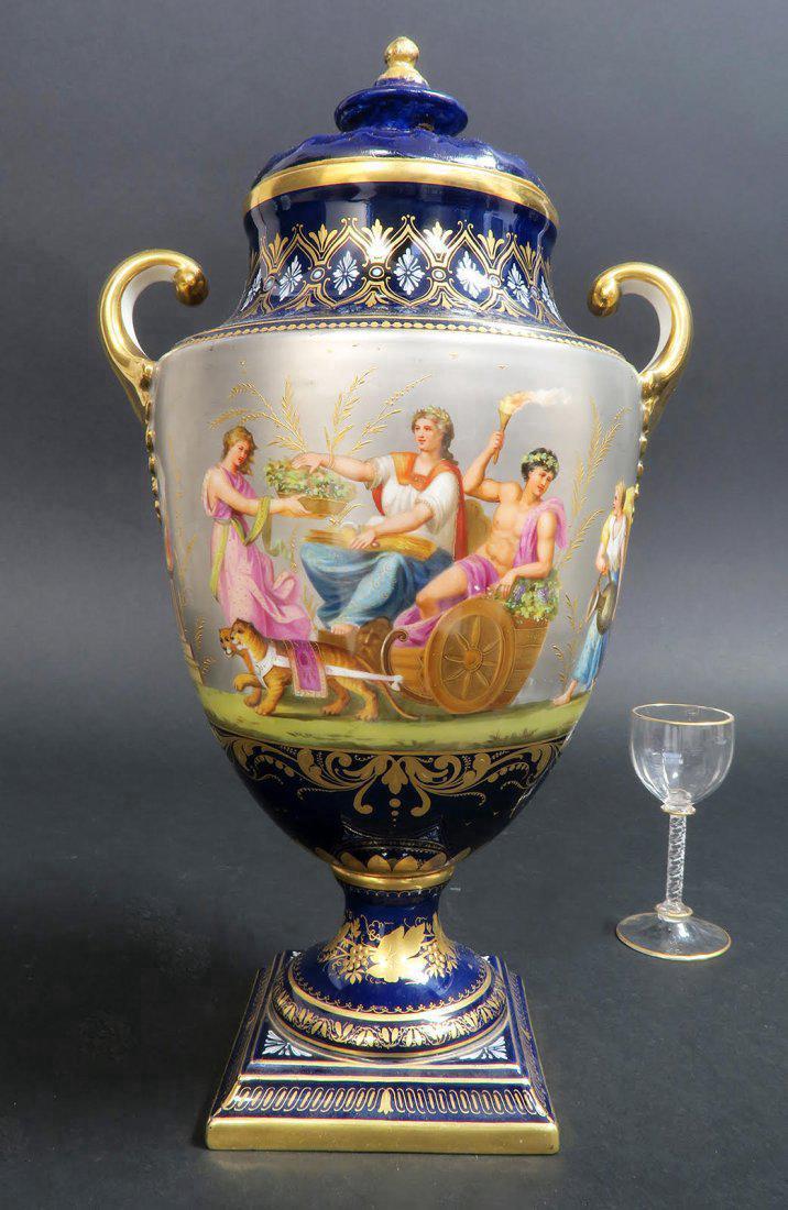 19th C Royal Vienna Hand Painted Vase (1 of 8)