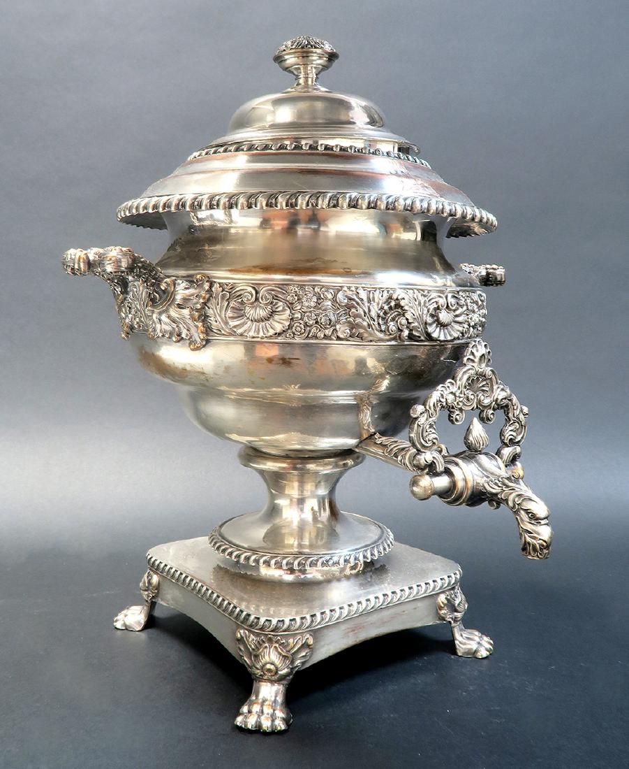 Magnificent Silver-Plate Samovar, 19th C. (1 of 5)
