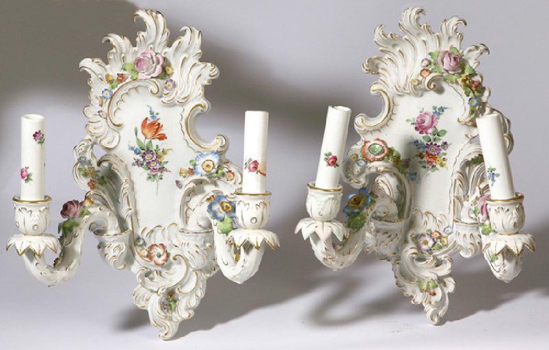 Pair of Schierholz Porcelain wall sconces (1 of 5)