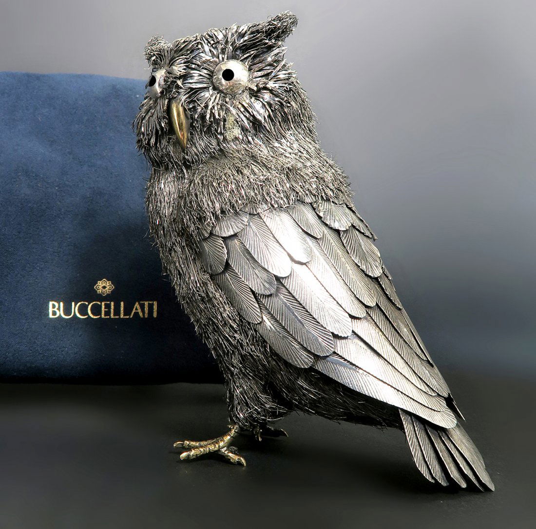 Italian Sterling Silver Buccellati Owl (1 of 6)