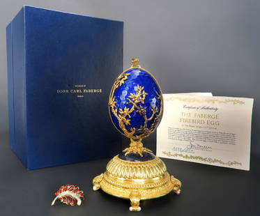 Faberge Imperial Jeweled Musical Egg, Sterling Silver: Faberge Imperial Jeweled Musical Egg, 150th Anniversary. Sterling Silver.