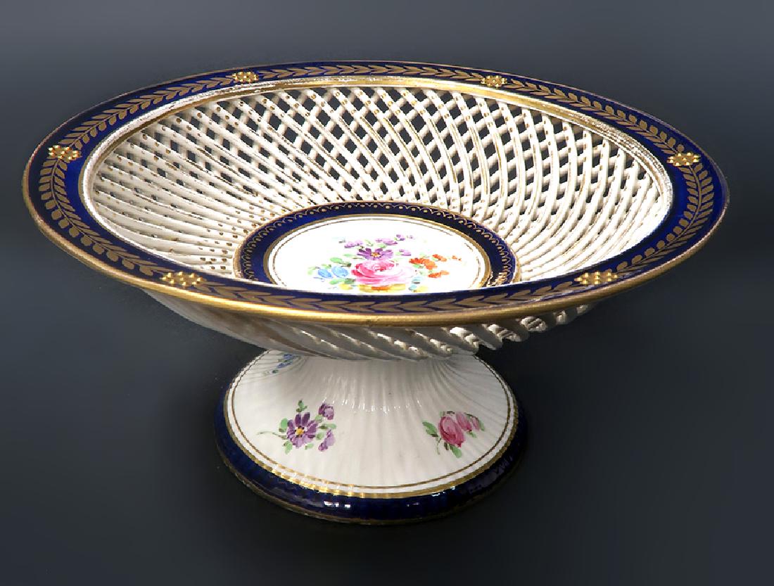 19th C. Dresden Reticulated Candy Dish (1 of 5)