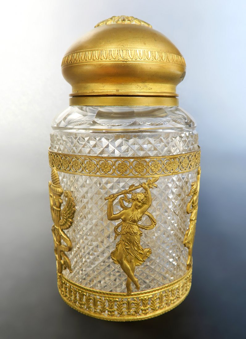French Bronze & Baccarat Crystal Perfume Bottle (1 of 4)