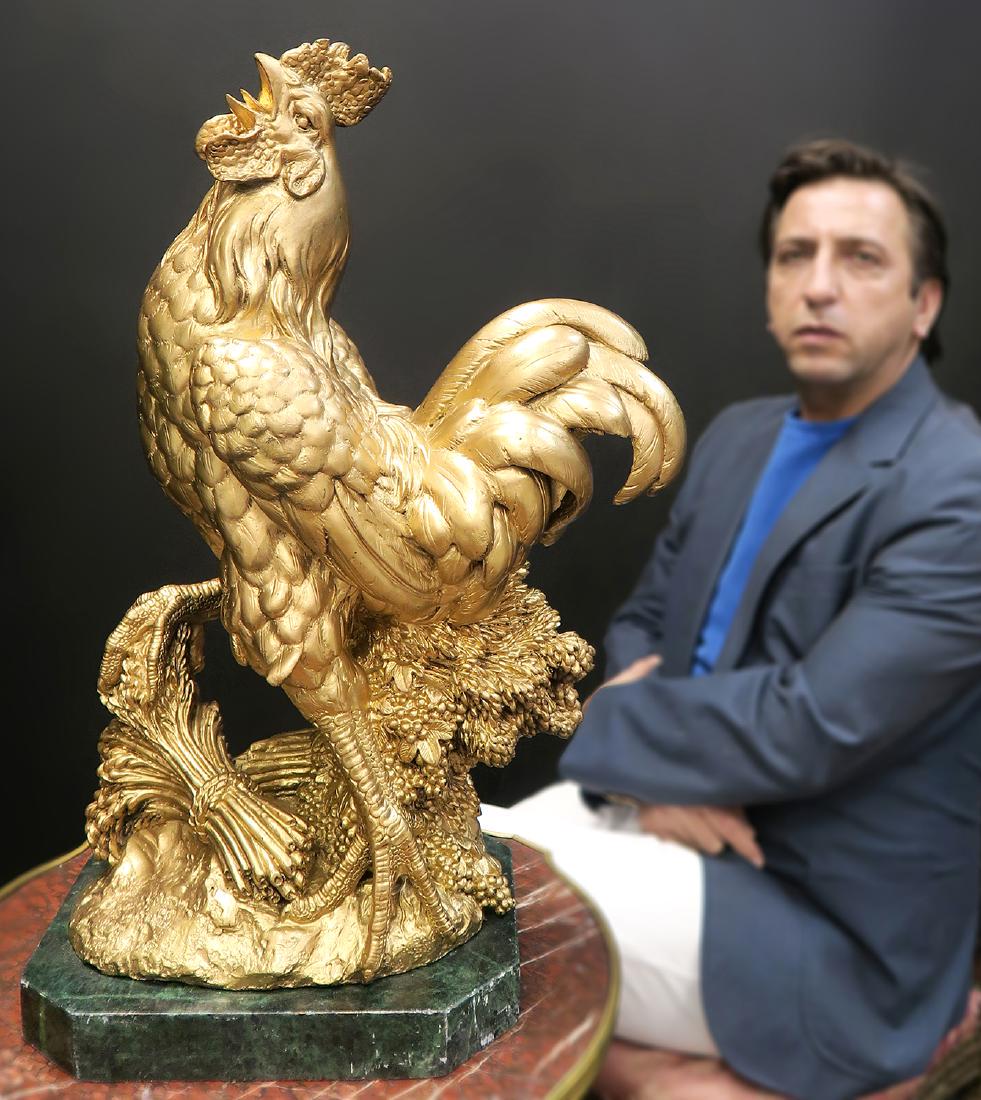 Large French Bronze Rooster Signed "Masir" (1 of 1)