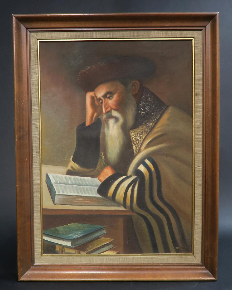 Judaica Art Oil Painting of A Rabbi (1 of 5)