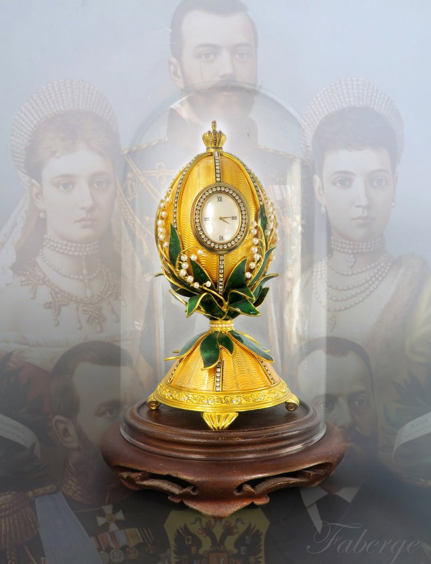 House of Faberge The Lilly of The Valley Egg Clock (1 of 7)