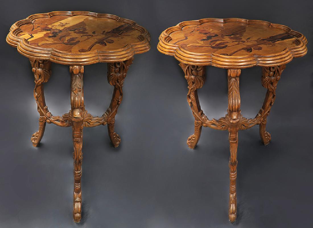 Pair of French Galle Style Side Tables (1 of 5)