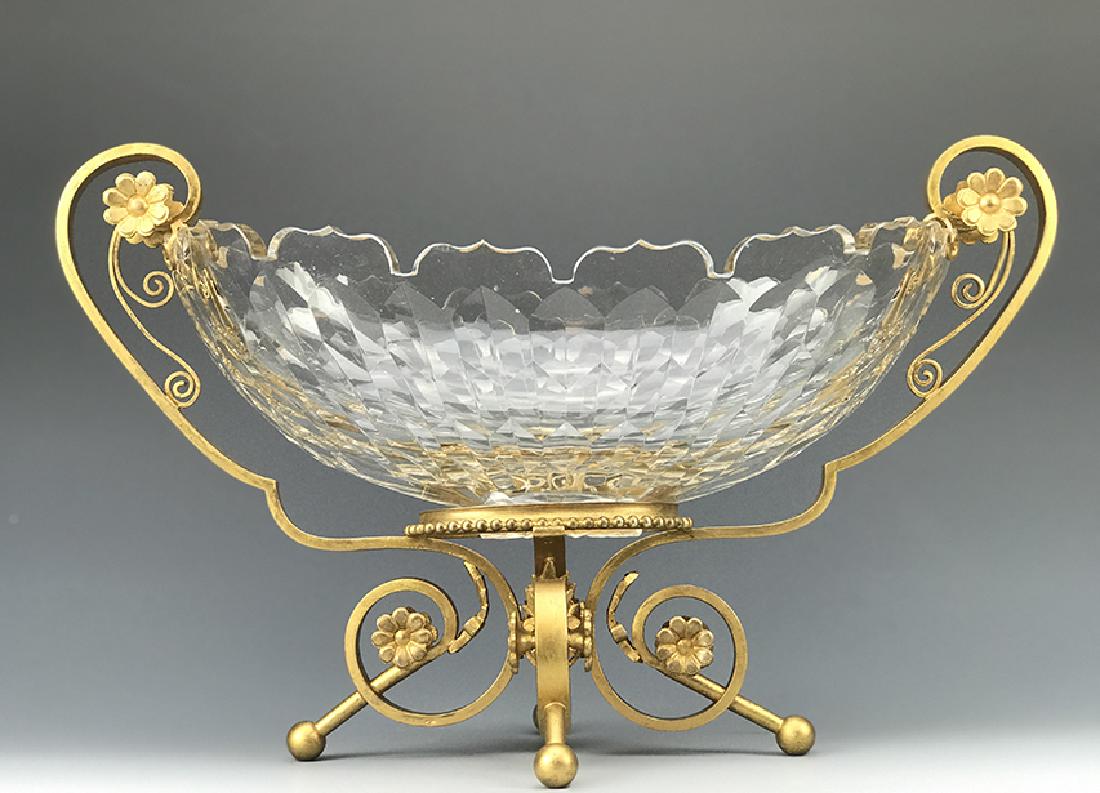 19th C. Bronze & Baccarat Crystal Centerpiece (1 of 4)