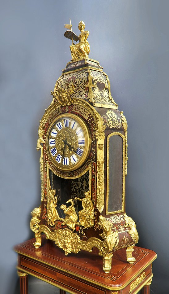 Monumental French Boulle & Figural Bronze Clock (1 of 5)