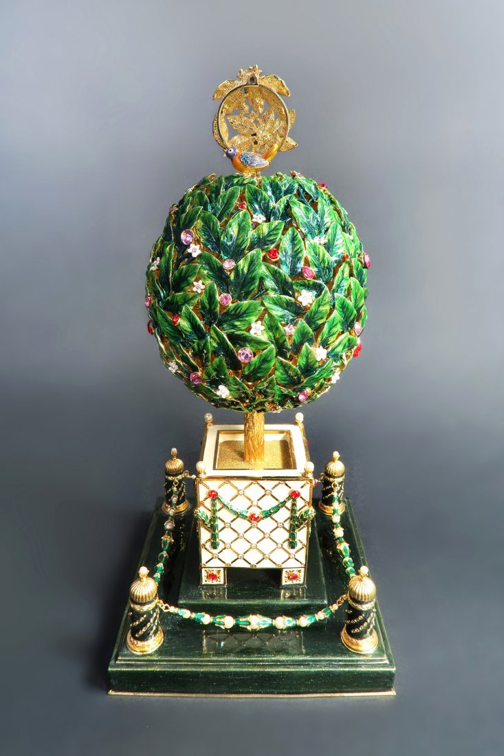Large Russian Tree Faberge Musical Egg (1 of 7)