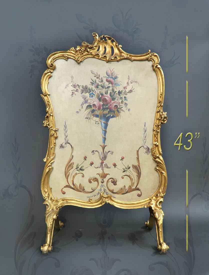 19th C. French Aubusson Screen: 19th C. French Aubusson Screen. 43" x 26"