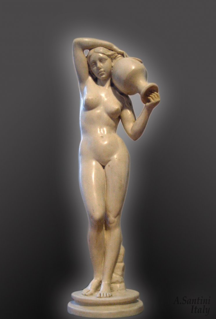 "The Source" 16" Statue By "A.Santini", Rare & Signed! (1 of 5)