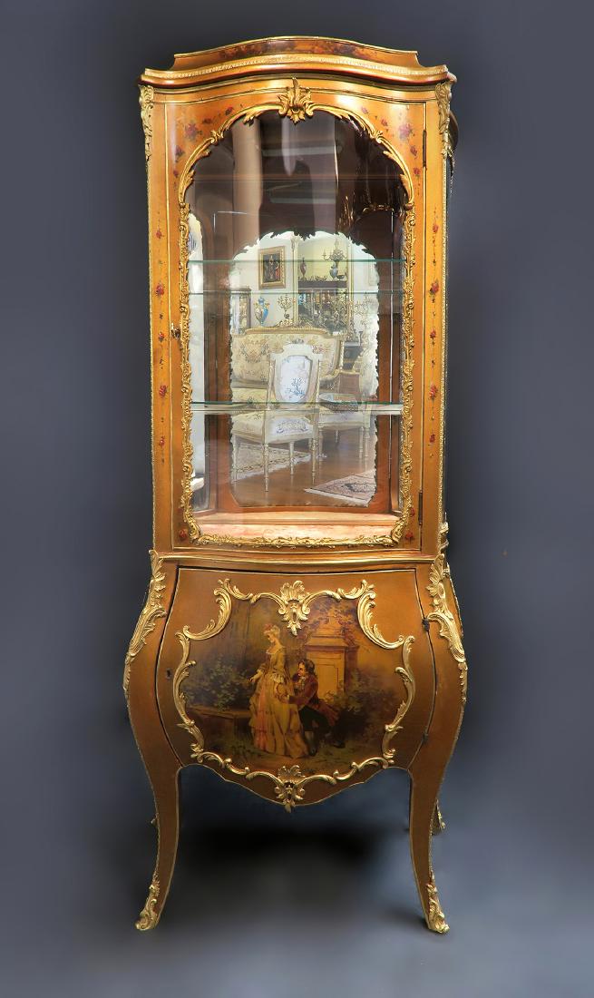 19th C. French Vernis Martin Vitrine Cabinet (1 of 5)