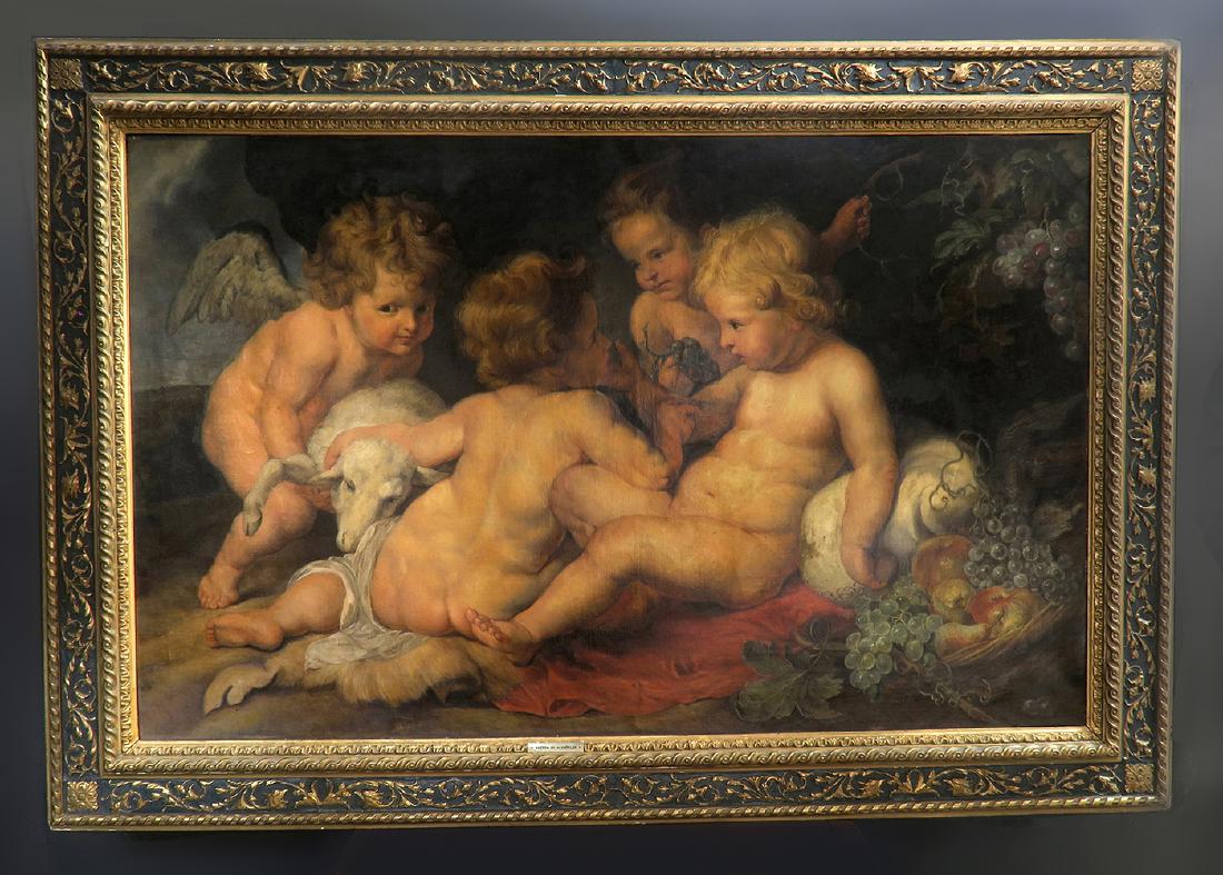 Large French Oil on Canvas Signed after Rubens (1 of 4)