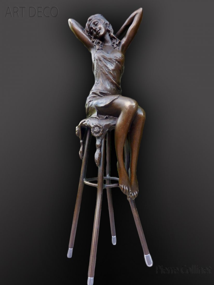 After "Pierre Collinet" Hot-cast Bronze Statue, Signed! (1 of 7)