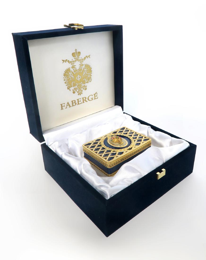 Faberge jeweled Enamel jewelry box (1 of 5)