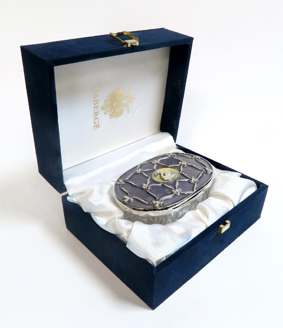 Faberge jeweled enamel Crystal box (1 of 6)