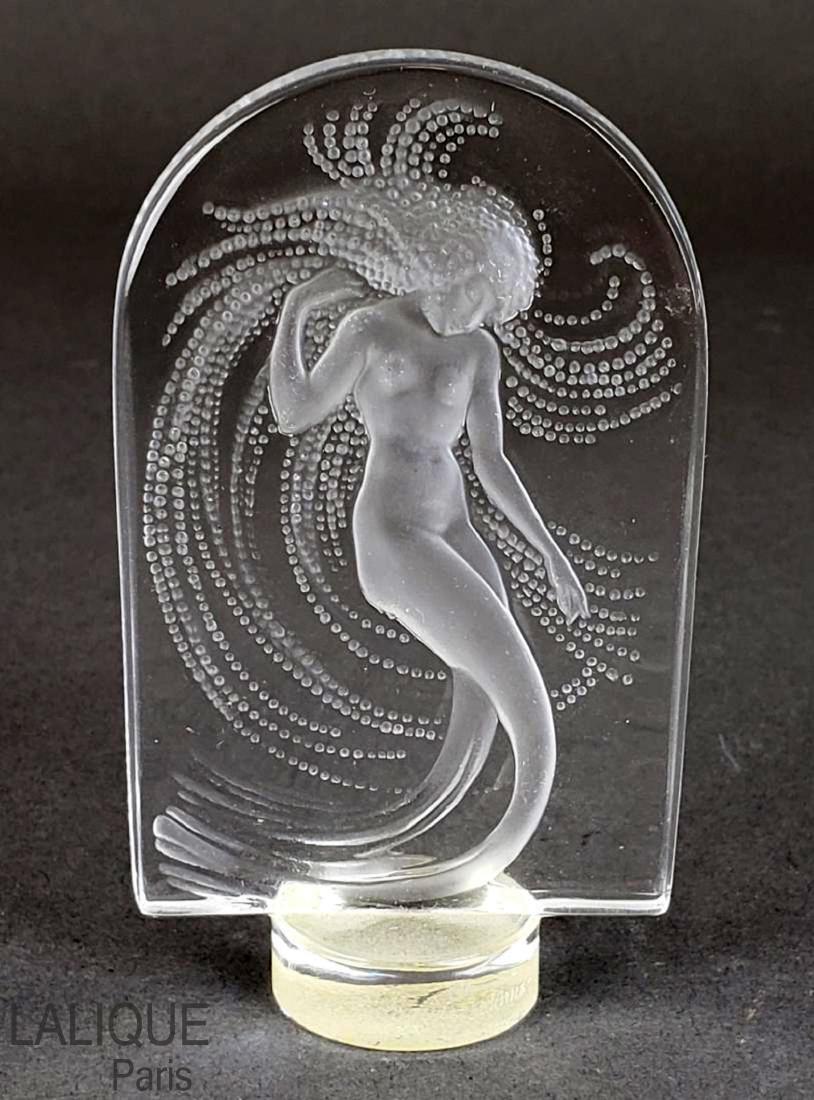 LALIQUE Mermaid Frosted Crystal Statue, Signed! (1 of 3)